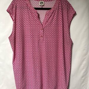 Anne Klein Fuchsia Patterned‎ Blouse